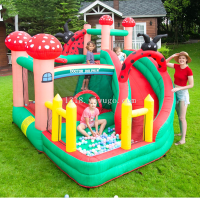 Yiwu Factory Direct Sales Inflatable Toys Indoor Outdoor Small Family Naughty Castle Inflatable Children Jumping Bed