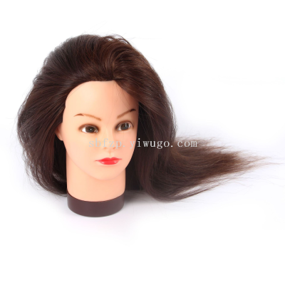 Dummy Head Mould School Practice Real Hair Can Be Permed and Dyed Volume Mock Wig Final Cut Modeling Head Model Real Hair Mock Wig Model