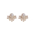 Yunyi Decorated Home Zircon Earrings Pearl Earrings Fan-Shaped Real Gold Electroplated Elegant Earrings for Women New Products in Stock