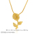 Niche Popular Colorful Sunflower Pendant Brass 18K Gold Plating Zircon Accessories Europe and America Cross Border Rose Necklace