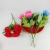 Factory Direct Sales Simulation Plastic Flowers 5 Fork Rose Bud Shooting Props Indoor and Outdoor Decoration DIY Flower Arrangement