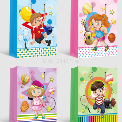 Children's Festival Boys and Girls Gift Bag Paper Bag Cartoon Gift Bag Spot Manufacturer