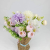 Factory Direct Sales Simulation Plastic Flowers 6 Fork Combination Hydrangea Shooting Props Indoor and Outdoor Decoration DIY Flower Arrangement