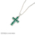 Amazon Hot 18K Color-Retaining Copper Inlaid Zircon Cross Pendant Necklace Pendant Stainless Steel Clavicle Chain HT