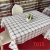 Factory Direct Sales Waterproof and Oil-Proof Plaid Tablecloth Thickened and Anti-Scald Cotton Coffee Table Tablecloth