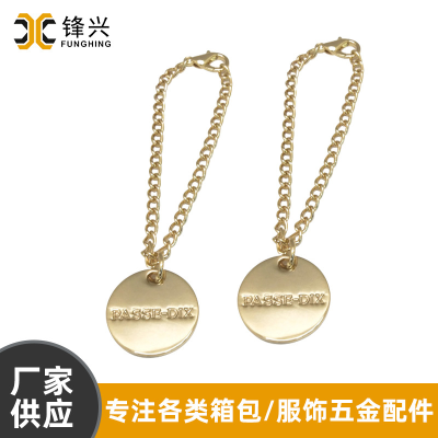 Bag Clothing Tag Die Casting Alloy Punching Metal Tag Handbag Luggage Nameplate Jewelry Supply Wholesale