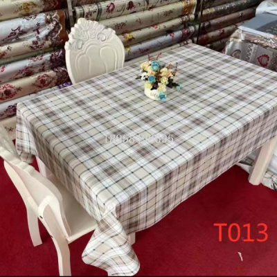 Factory Direct Sales Waterproof and Oil-Proof Plaid Tablecloth Thickened and Anti-Scald Cotton Coffee Table Tablecloth