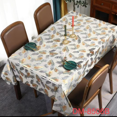 Factory Direct Sales Hot Stamping Tablecloth Waterproof Oil-Proof PVC Table Cloth Foreign Trade  Wholesale