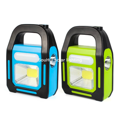 Cob Solar Portable Lamp Portable Work Light USB Emergency Rechargeable Light Outdoor Solar Camping Buckle