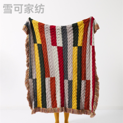 Warm Cotton Blanket Autumn and Winter New Wonderland Garden Blanket 130 * 160cm Pillow 45 * 45cm Wool Blend