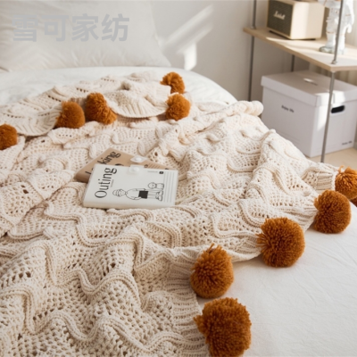 Knitted Blanket Sofa Cover Nap Blanket 2022 Autumn and Winter New Fantas Blanket Chenille 130 * 160cm