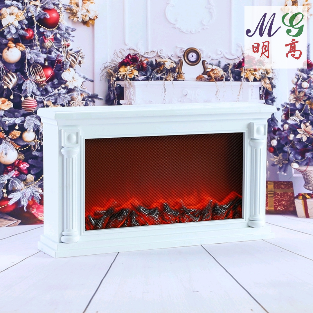 欧式复古桌面壁炉灯装饰摆件LED仿真火焰灯橱窗工艺品酒吧咖啡厅