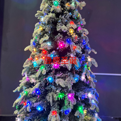 Factory Direct sales Christmas decorations ornaments LED Christmas tree snow spray with light