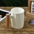 S87-7015 Creative Mouthwash Cup Simple Couple Tooth Mug Brushing Cup Set Wooden Handle Stripes Toothbrush Cup