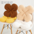 INS Cute Four-Leaf Clover Cushion Thickened Fleece Chair Cushion Tatami Mat Cream Log Style Sofa Home Cushion