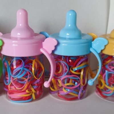 Children's Disposable Cute Milk Bottle Rubber Band