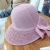 New Summer Sunshade Girl's Cap Solid Color Wide Brim Knitted Sun Protection Hat