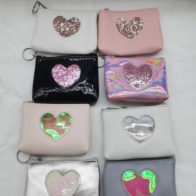 新款儿童卡通零钱包创意迷你短款硬币包时尚方形拉链收纳包