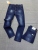 New Street Fashion Men's Jeans Black Vintage Slim Fit Wearable Personalized Patch Button Placket Men's Jeans