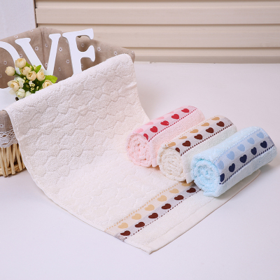 32 Strands of wire towel Jacquard heart graphics pure cotton household daily towel 