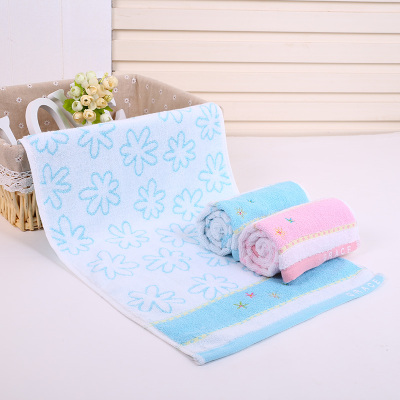 Soft pure cotton towel untwisted embroidered flowers towel Absorbent towels
