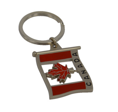 Canada spinning flag keyring