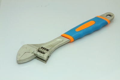 Factory direct adjustable wrench wrench holder Orange and blue color handles