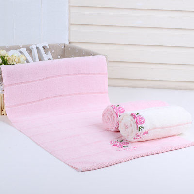 Pure cotton towel untwisted embroidered towels roses scented towels gifts face towel