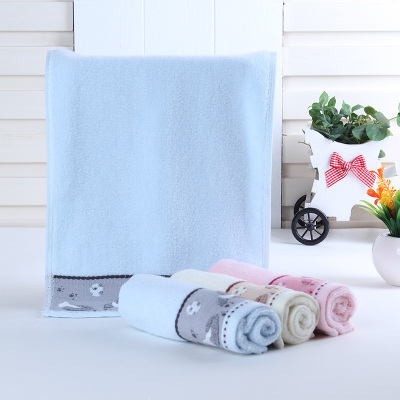 Pure cotton towel children twistless wide-brimmed towel bibulous jacquard child towel 