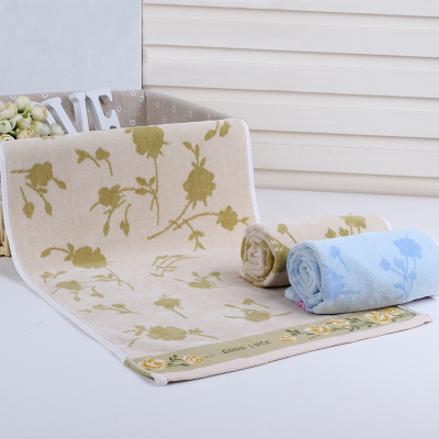 High-grade pure cotton towel cut pile mention leaves to mention roses face gift towel