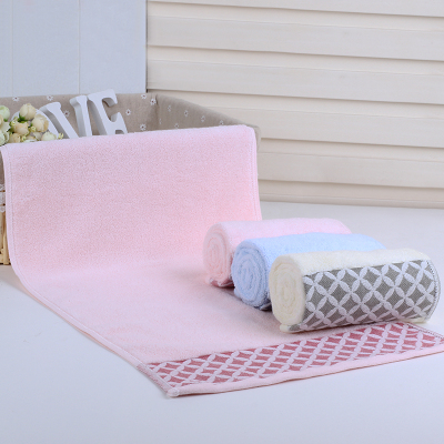 Pure cotton towel no twist towel high-grade jacquard mention copper pattern towel