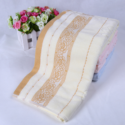 Pure cotton towel bibulous gift towel foreign trade cut pile towel jacquard plum flower towel