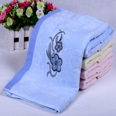 Pure cotton towel upscale gift cut pile towel fashion plum blossom towel
