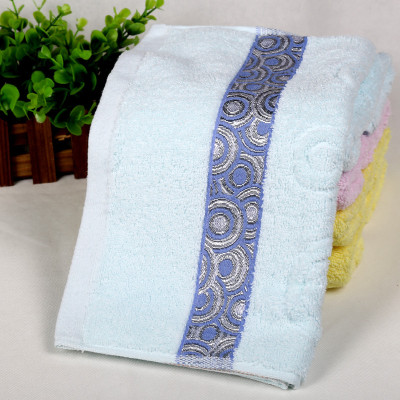 Pure cotton towel Household towel jacquard small circle absorbent towels