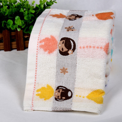 Pure cotton towel printing color yarn towel girl romantic lovers towel