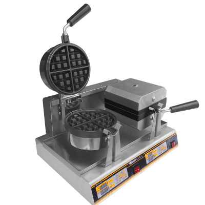  Rotary Square Waffle Baker with 2 Iron Plates
