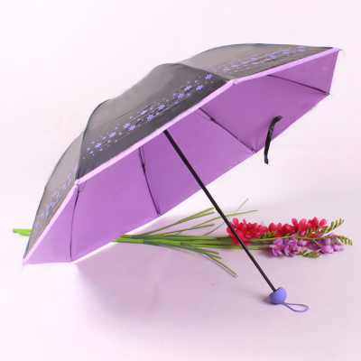 women's sun-uv protection three fold umbrella