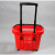Two rounds of telescopic rod Portable Shopping basket