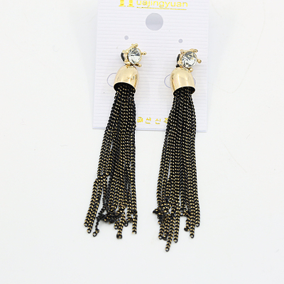 Luxury long tyle chain tassels earrings creative retro earrings