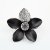 Factory outlets top grade alloy earrings platinum black rose earrings