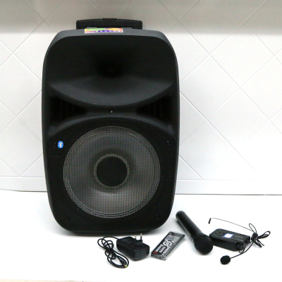 Black portable  battery speakers square stage Professional audio loudspeaker 