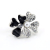 Korean style fashion flower shape rhinestone inlaid pearl earrings girls' cute exquisite earrings