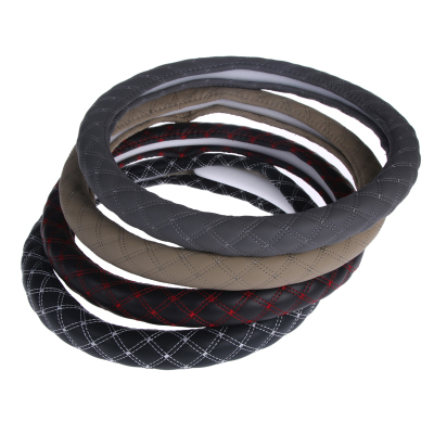 PVC material double stitches car steering wheel cover PVC antiskid steering wheel cover