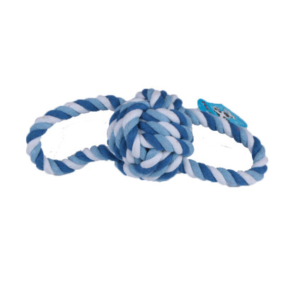 Pet cotton rope ball toy two rings pet toys