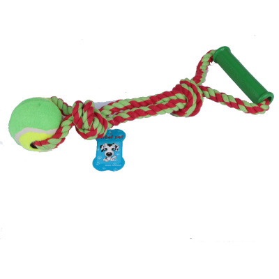  Pet toys Handle double plus tennis cotton rope dog's toys