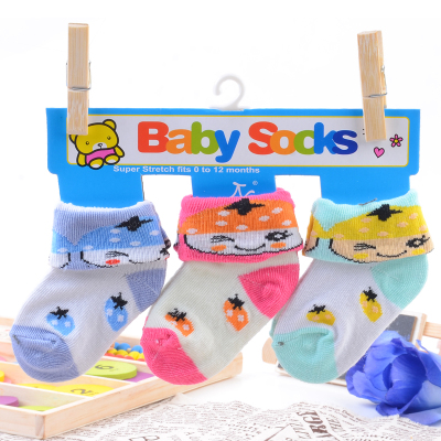 Autumn and winter baby's socks cartoon socks anti-skid floor socks children's socks 3pcs pack