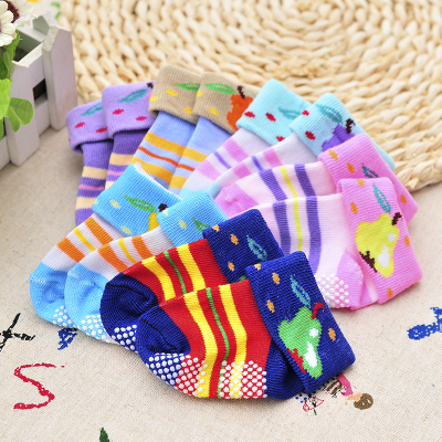 Autumn and winter children's cartoon socks baby's socks anti-skid children's floor socks 3pcs pack