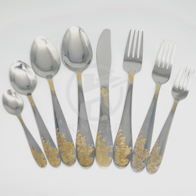 Western tableware Stainless steel knife and fork soup spoon tea spoon coffee spoon No. 077