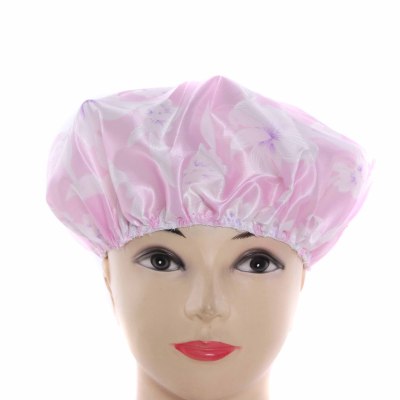 Nylon Imitation silk shower cap Women's waterproof bath cap Environmental protection cap 