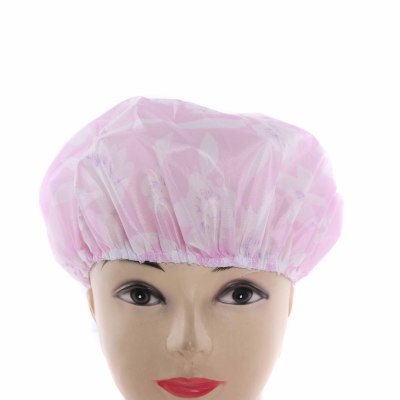 Imitation silk flat shower cap Lady's waterproof environmental protection shampoo cap